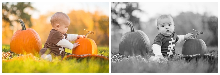 fall baby portraits des moines